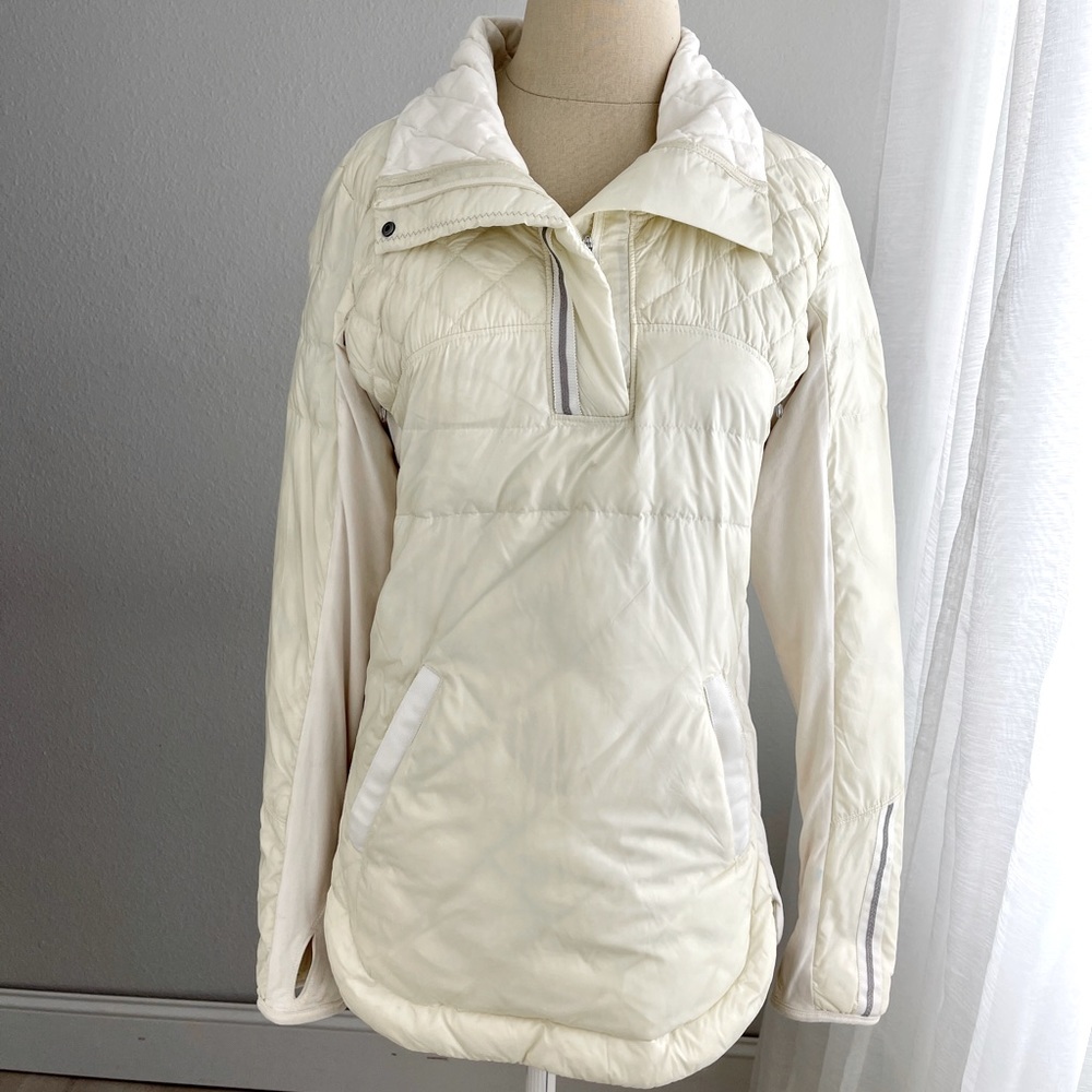 LULULEMON Fluff Pullover Goose Down Polar Jacket Cream